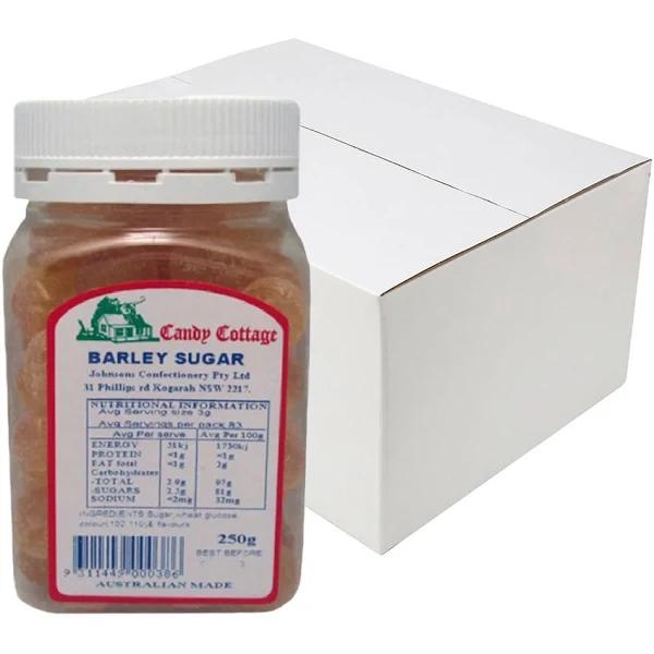 Candy Cottage 10 x Barley Sugar 250gm Old Fashioned Lollies Sweets Bulk Pack - AfterPay & zipPay Available