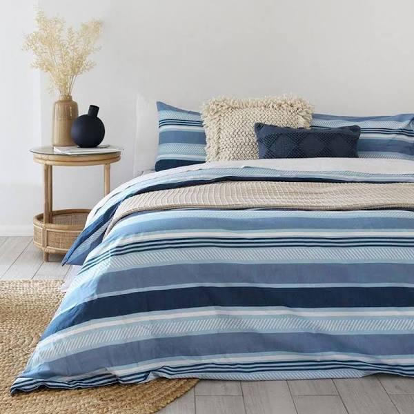 Bambury Indiana Blue Quilt Cover Set | King