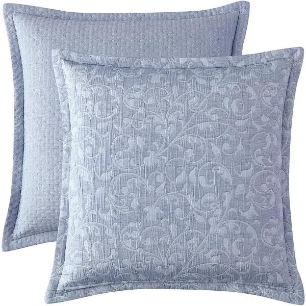 LEONI Blue European Pillowcase by Private Collection