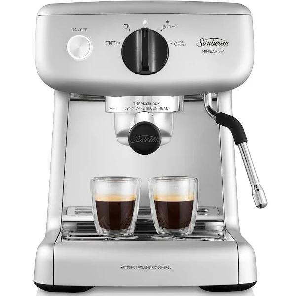 Sunbeam Mini Barista Espresso Coffee Machine Silver AU8716