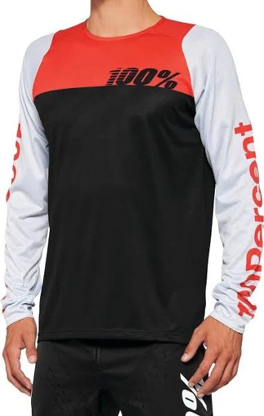 100 Percent R-Core Jersey Black/Racer Red