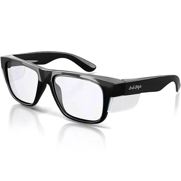 SafeStyle 'Fusions' Black Frame Clear UV400 Lens FBC100