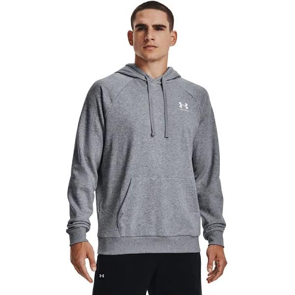 Under Armour Mens Rival Fleece Pullover Hoodie Grey S