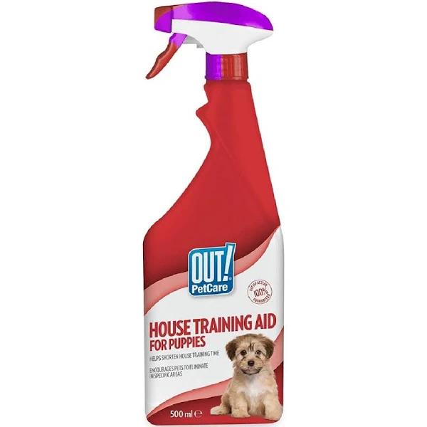 Out! Indoor and Outdoor Dog & Puppy Training Aid Spray - 500ml