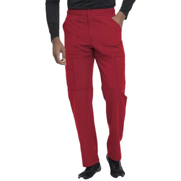 Dickies Medical DK110 Men's Zip Fly Cargo Pant - Red, XS