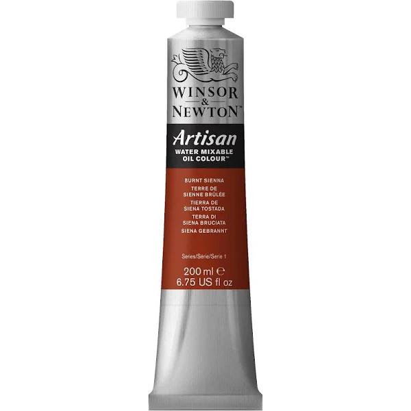 Winsor & Newton Artisan Water Mixable Oil Colour Paint 200ml Tube Burnt Sienna