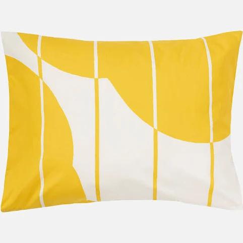 David Jones Marimekko Vesi Unikko Euopean Pillow Case (Each) in Yellow, Size European