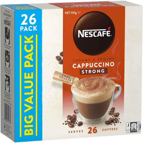 Nescafe Coffee Sachets Strong Cappuccino 26 Pack