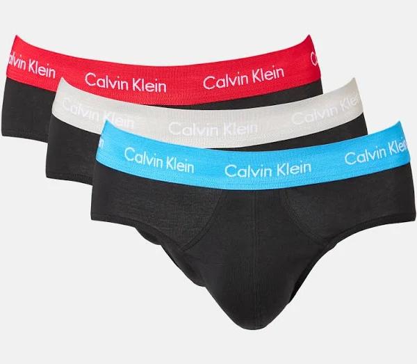 Calvin Klein Men's Cotton Stretch Hip Briefs 3-Pack - Black M