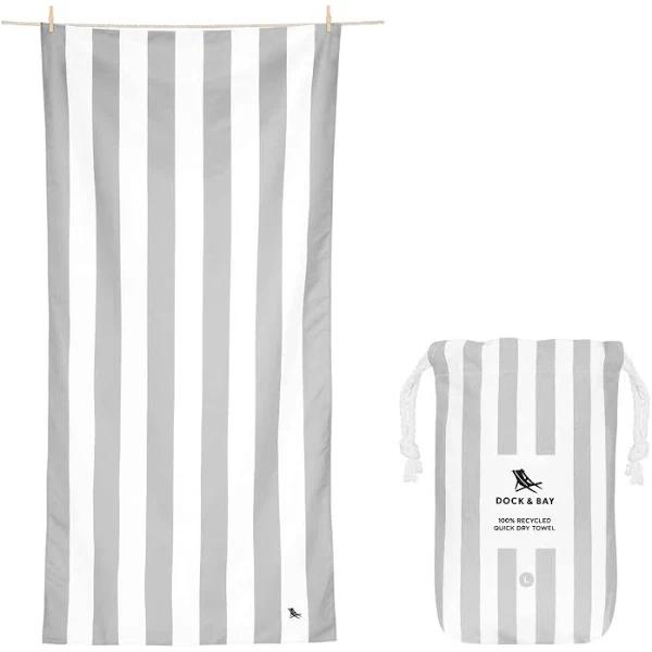 Dock & Bay Beach Towel Cabana Light Collection L Goa Grey