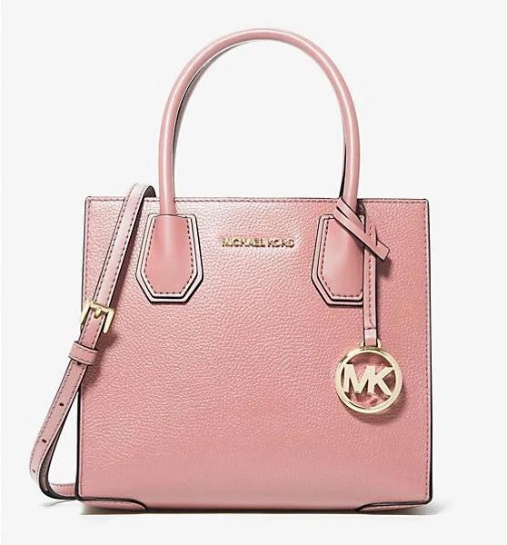 Michael Kors Mercer Medium Crossbody Bag - Pebbled Leather - Primrose