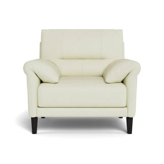 Luka Leather Armchair Optic White by Freedom, 100% Leather FF