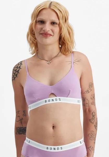 Bonds Originals Triangle Cut Out Crop Bra in Luna Eclipse Size: 12