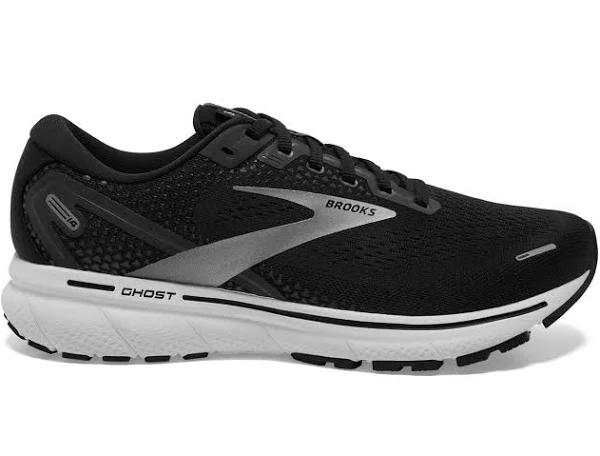 Brooks Ghost 14 2E Mens Running Shoes Black/White US 8