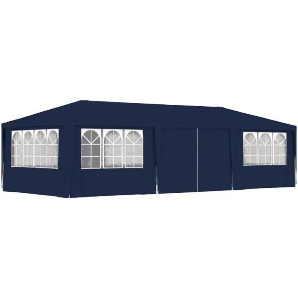 Professional Party Tent With Side Walls 4x9 M 90 g/m² - Blue