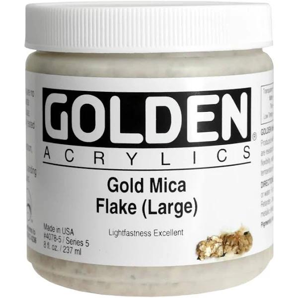 Golden Heavy Body Acrylic 237ml Gold Mica Flake Large