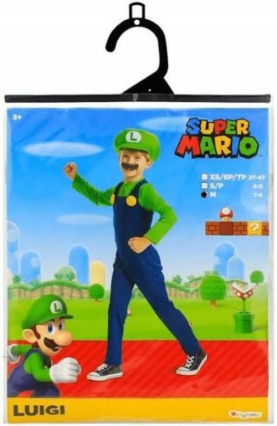 Super Mario Brothers Luigi Fancy Dress Boys Costume / 7-8