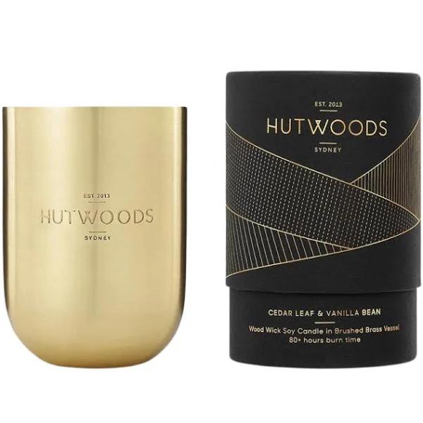 Hutwoods Luxury Candle Cedar Leaf & Vanilla Bean