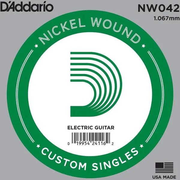 D'Addario NW042 Nickel Wound Electric Guitar Single String .042