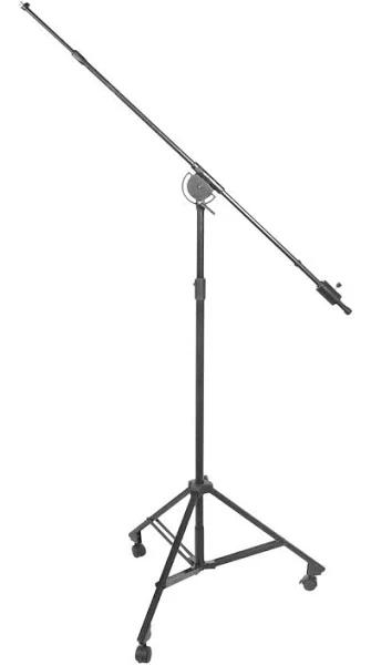 Swamp Large Studio Microphone Boom Stand Wheels - Heavy Duty Counterweight Boom