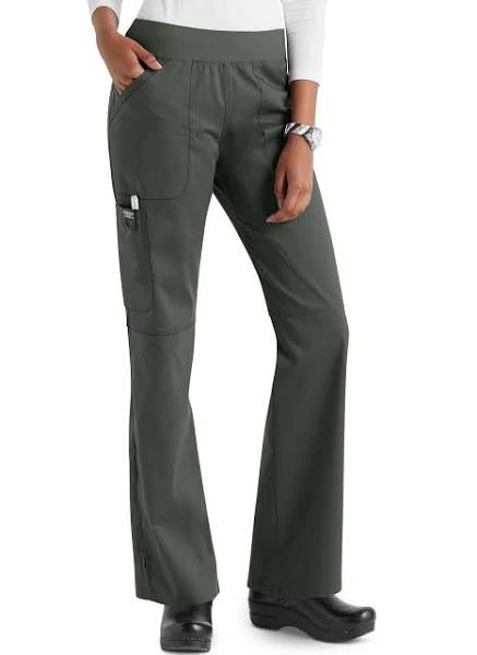 Cherokee Workwear Revolution Petite Pull-On Cargo Scrub Pant - S - Pewter