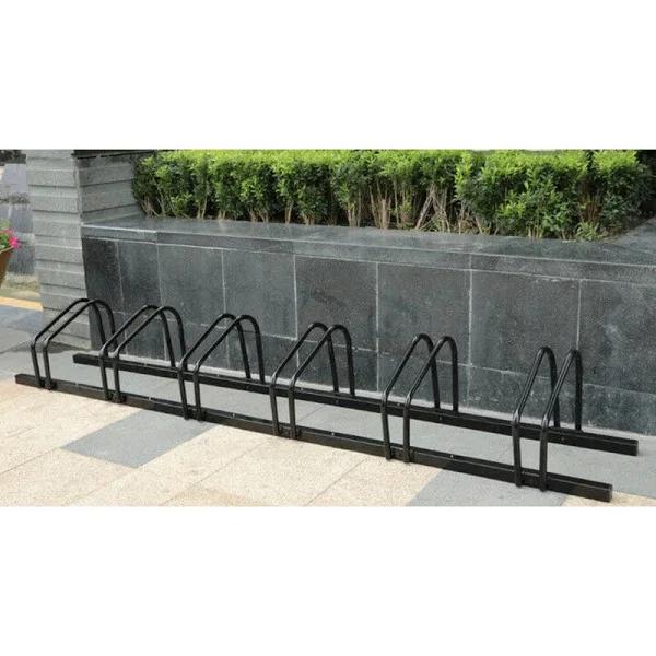 Velobici 1 - 6 Bike Floor Parking Rack Storage Stand Bicycle Black