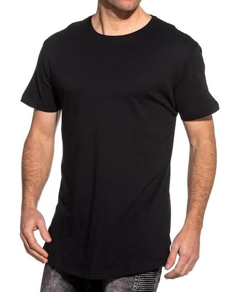 Urban Classics Shaped Long Tee in Black 4XL