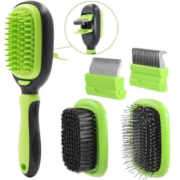 5 in 1 Dual Side Detachable Pet Grooming Hair Brush Deshedding Comb for Dogs Cat Massage