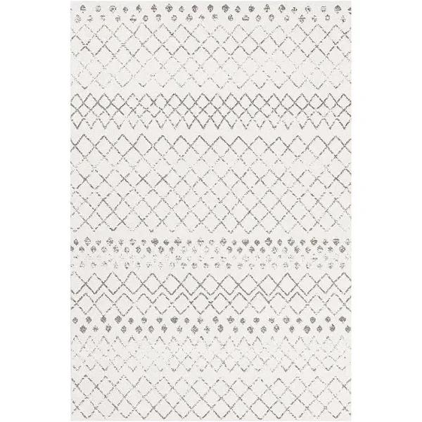 Selma White Grey Tribal Rug 290X200CM