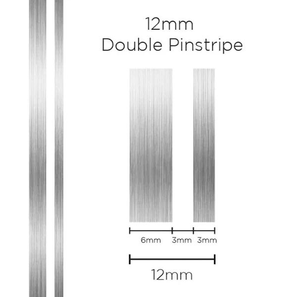 SAAS 1607 Pinstripe Double Silver 12mm x 10m