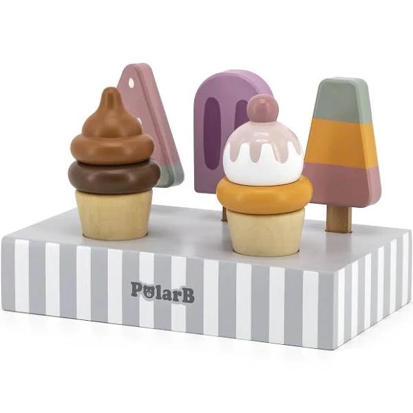 PolarB - Wooden Popsicle & Ice Cream Set