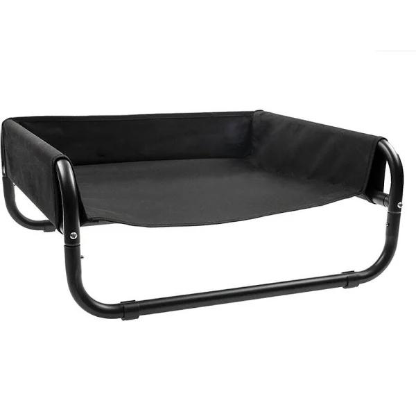 Tails Elevated Pet Bed Black - Medium