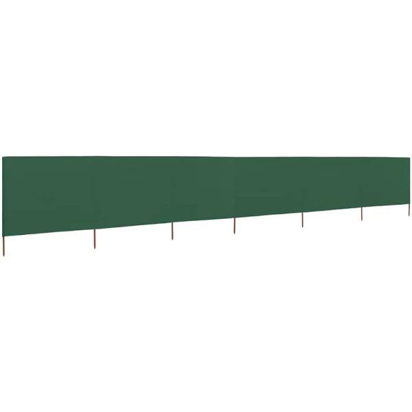 vidaXL 6-Panel Wind Screen Fabric 800×120 cm Green