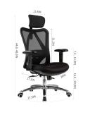 Sihoo Ergonomic Office Chair, Computer Desk Chair, 3D Adjustable High-Back, Breathable Skin-friendly Mesh With Armrest, Lumbar Support (Black) Chair