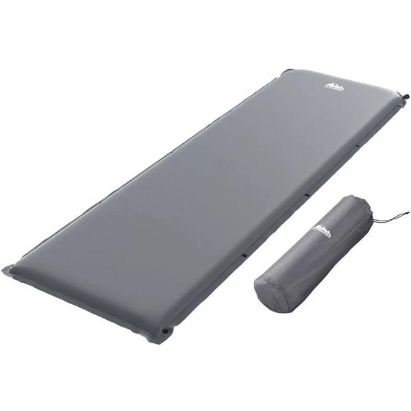 Self Inflating Mattress 6cm Camping Sleeping Mat Air Bed Single Grey