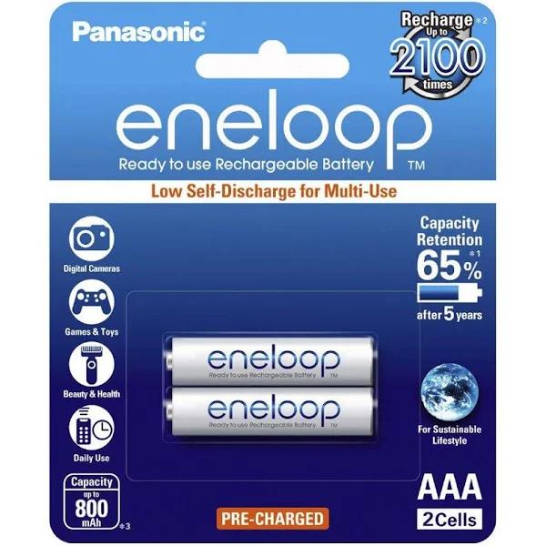 Panasonic 2 Pack AAA Eneloop Batteries