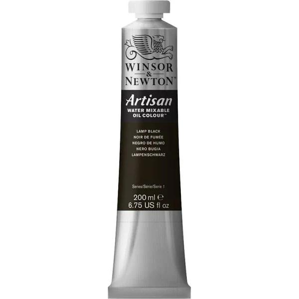 Winsor & Newton Artisan Water Mixable Oil Color, 200ml, Lamp Black