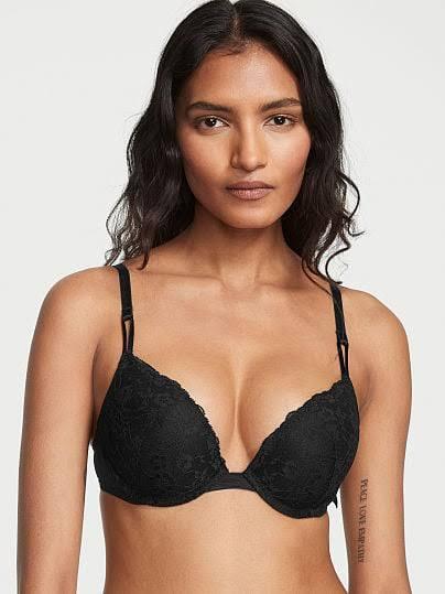 Sexy Tee Posey Lace Push-Up Bra , Black, 32c - Women's Bras - Victoria's Secret