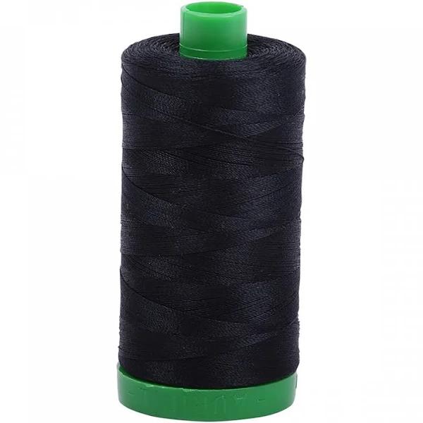 Aurifil Cotton Mako 2692 Black Thread NE 40 Cotton Mako 1000m Spool