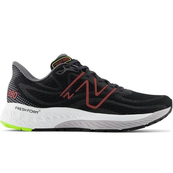 New Balance Men's Fresh Foam x 880v13 Black/Brick Red - Size 13