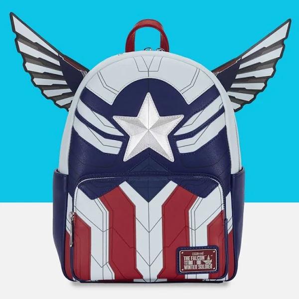 Loungefly Marvel Falcon Captain America Cosplay Mini Backpack