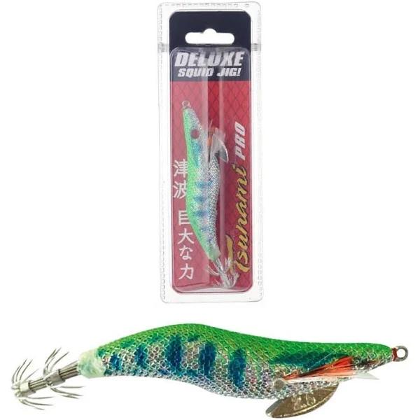 Tsunami Pro Egi Deluxe Squid Lure, 2.5 / Green Blue