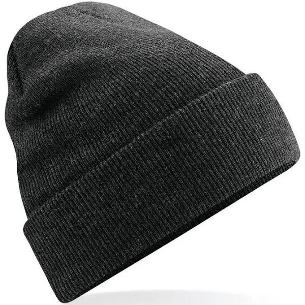 Beanie with Flap Charcoal - Beechfield BF045