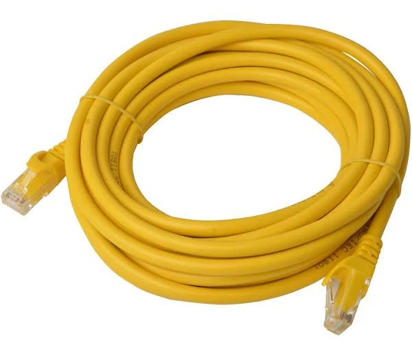 8Ware Cat6a UTP Ethernet Cable 5m Snagless Yellow