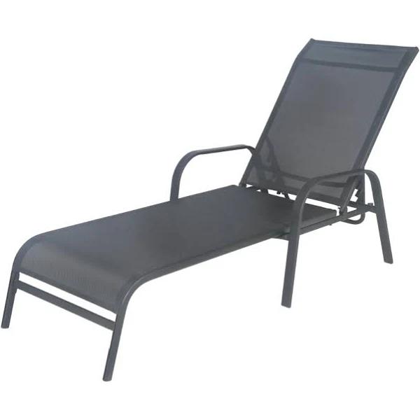 Marquee Sling Steel Sun Lounger