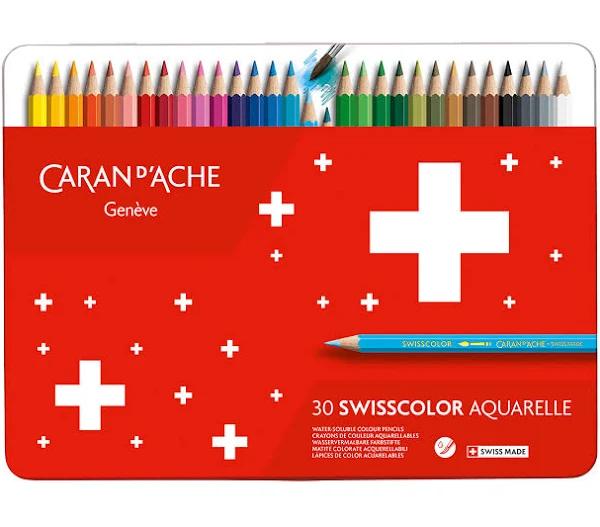 Caran d'Ache Swisscolor Colour Pencils in Metal Box (Pack of 30)