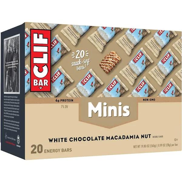 Clif Bar White Chocolate Macadamia Nut Energy Bar Minis, 20 EA