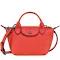 Longchamp Extra Small Le Pliage Leather Top Handle Bag Orange