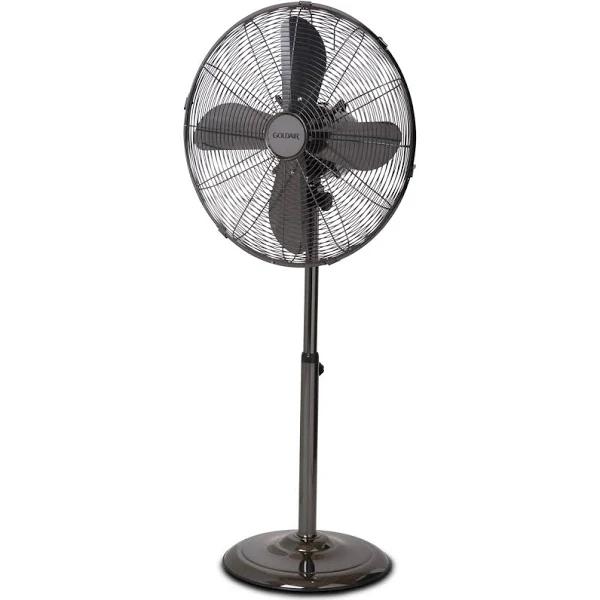 Goldair GCPF265 45cm Pedestal Black Chrome Fan