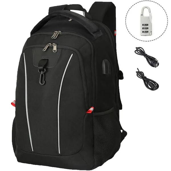 Men 17 Inch Laptop Backpack Women Teenagers Travel School Bag Usb